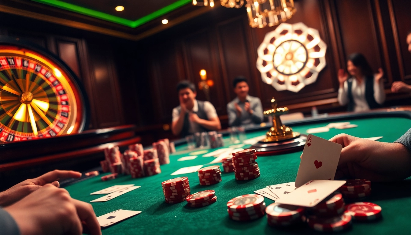 Experience the excitement of BEM88 with poker chips and a spinning roulette wheel.