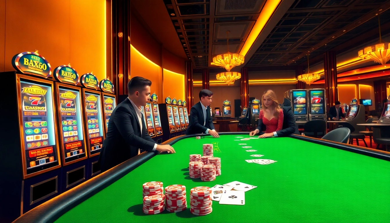 Experience the excitement of mmoo with players enjoying lively casino games, luxurious ambiance, and vibrant slot machines.