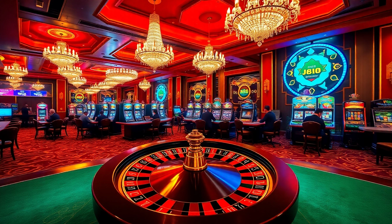 Experience the thrills of j88 betting in a vibrant casino scene with exciting games and players.