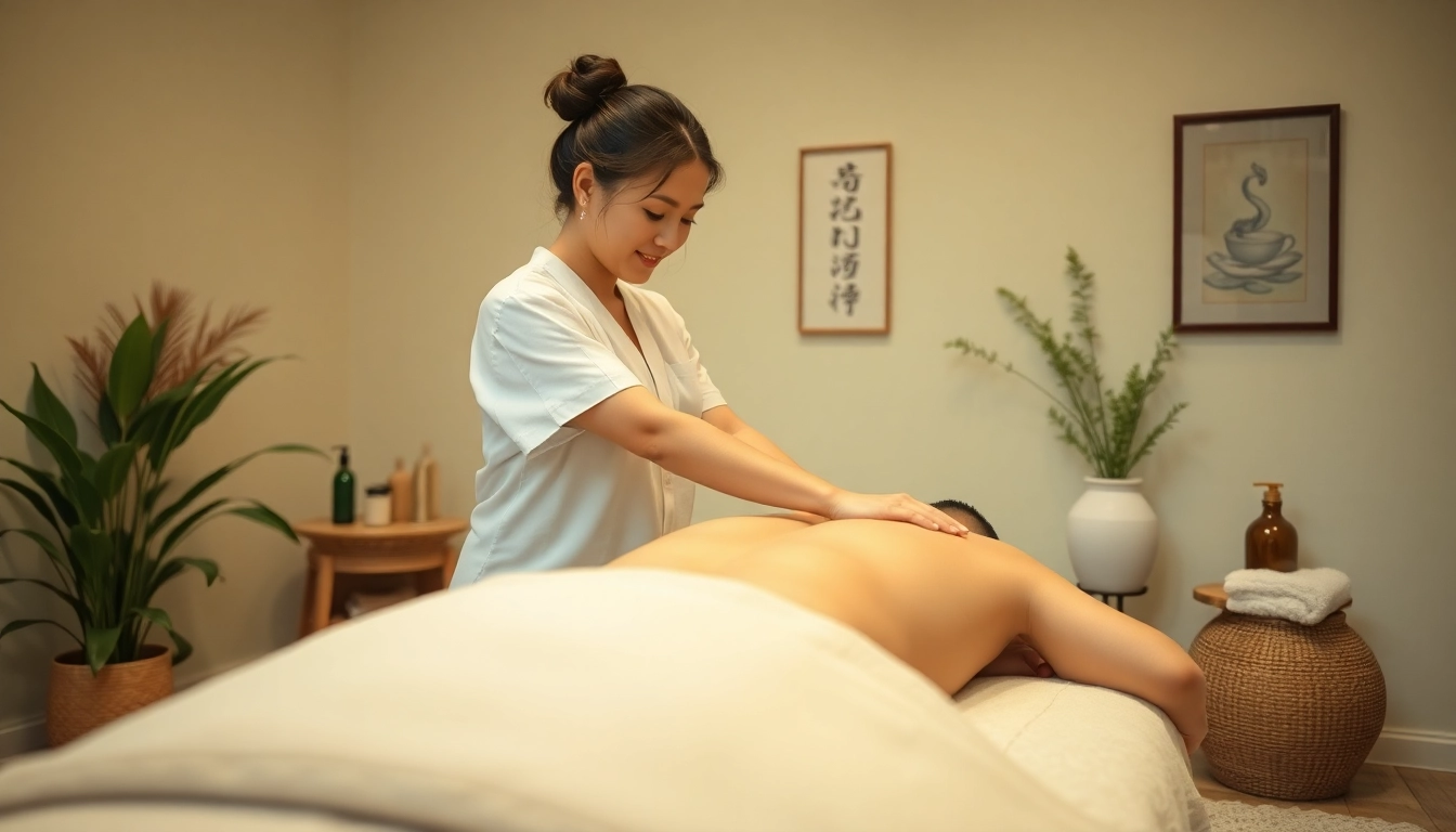 Relaxing 동탄출장마사지 experience with a skilled therapist in a serene setting.