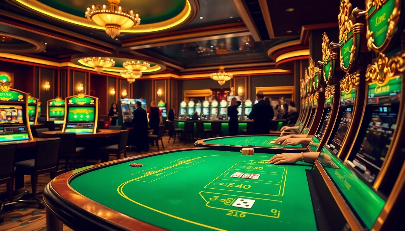 優塔 中華博彩遊戲桌的奢華內部設計。