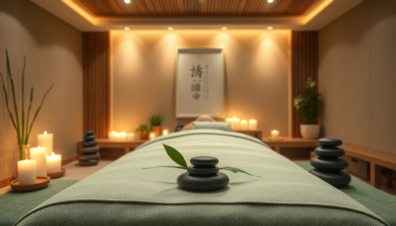 Relaxing ambiance of 동탄출장마사지 featuring calming massage room and soothing elements
