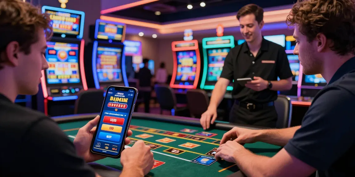 Player enjoying gaming at a credit card casino featured on jumpspace.org.uk, surrounded by vibrant machines and bonuses.