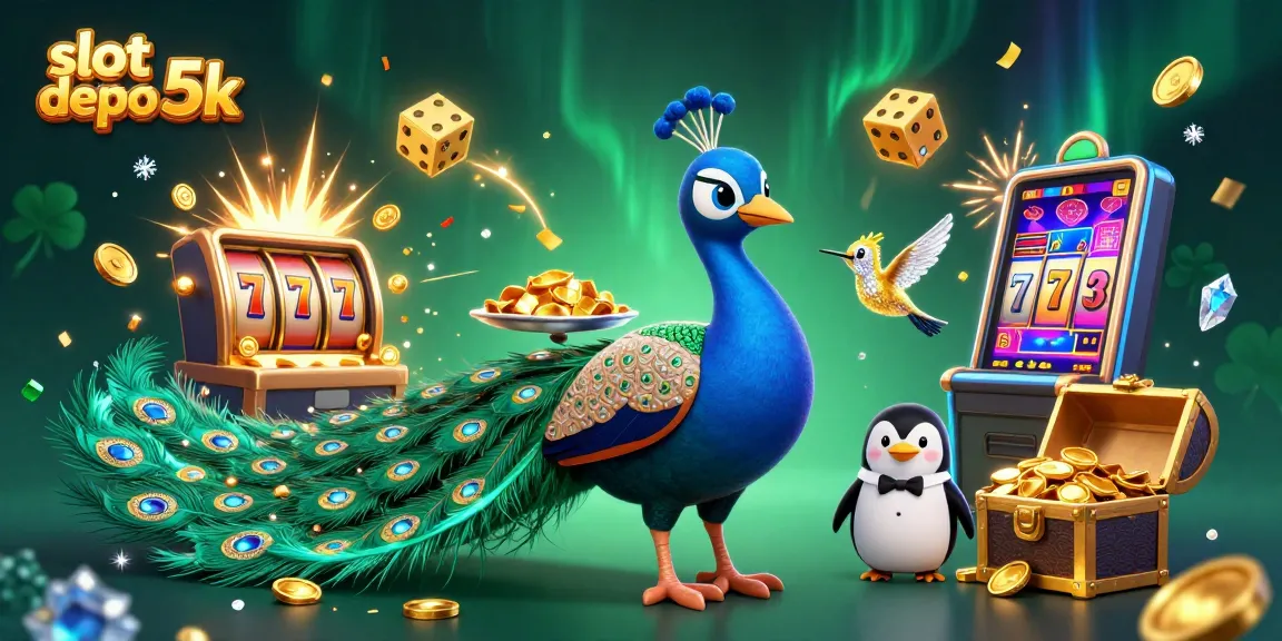 Engage with exciting slot depo 5k gameplay in a vibrant casino scene filled with animated characters.